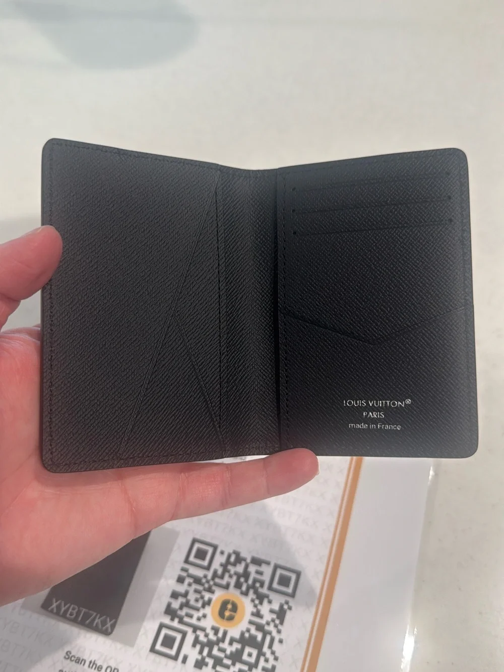 Louis Vuitton Black Epi Leather Passport Cover